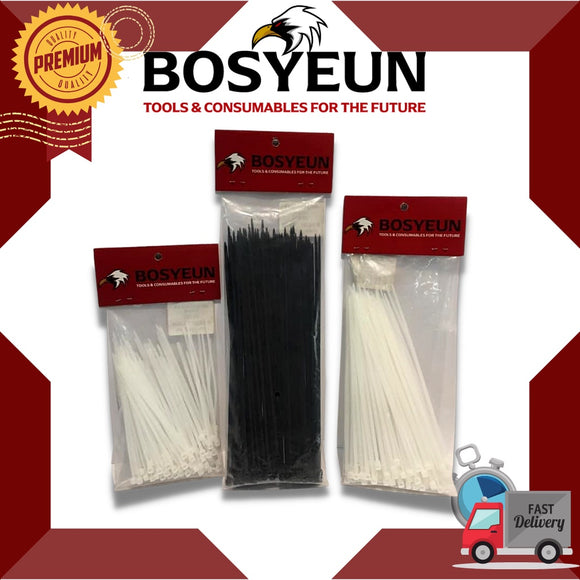 BOSYEUN - CABLE TIE BLACK AND WHITE 3X100, 3X150, 3X200