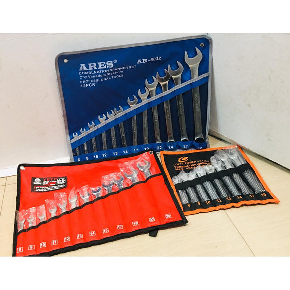 COMBINATION WRENCH SET (6, 8, 10, 12, 13. 14, 17, 19, 22, 24, 27, 32)