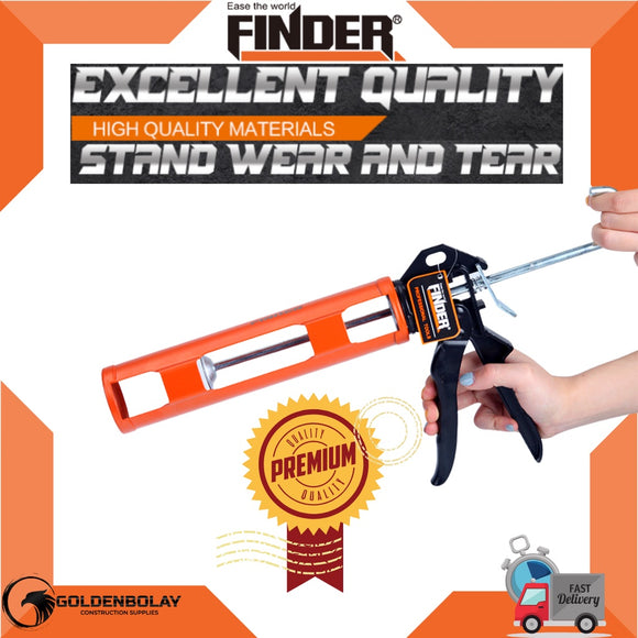 FINDER CAULKING GUN ALUMINUM TUBE BODY WITH SHAFT PUSHER