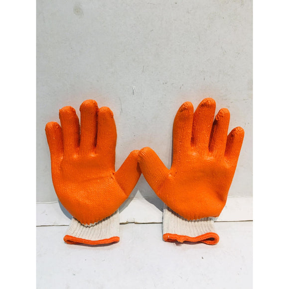 Rubber Industrial Gloves (Orange)