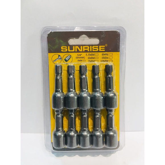 SUNRISE 10PCS MAGNETIC NUT SOCKET