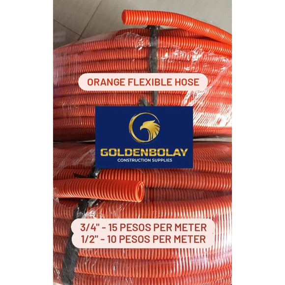 ORANGE FLEXIBLE HOSE (1/2 AND 3/4)