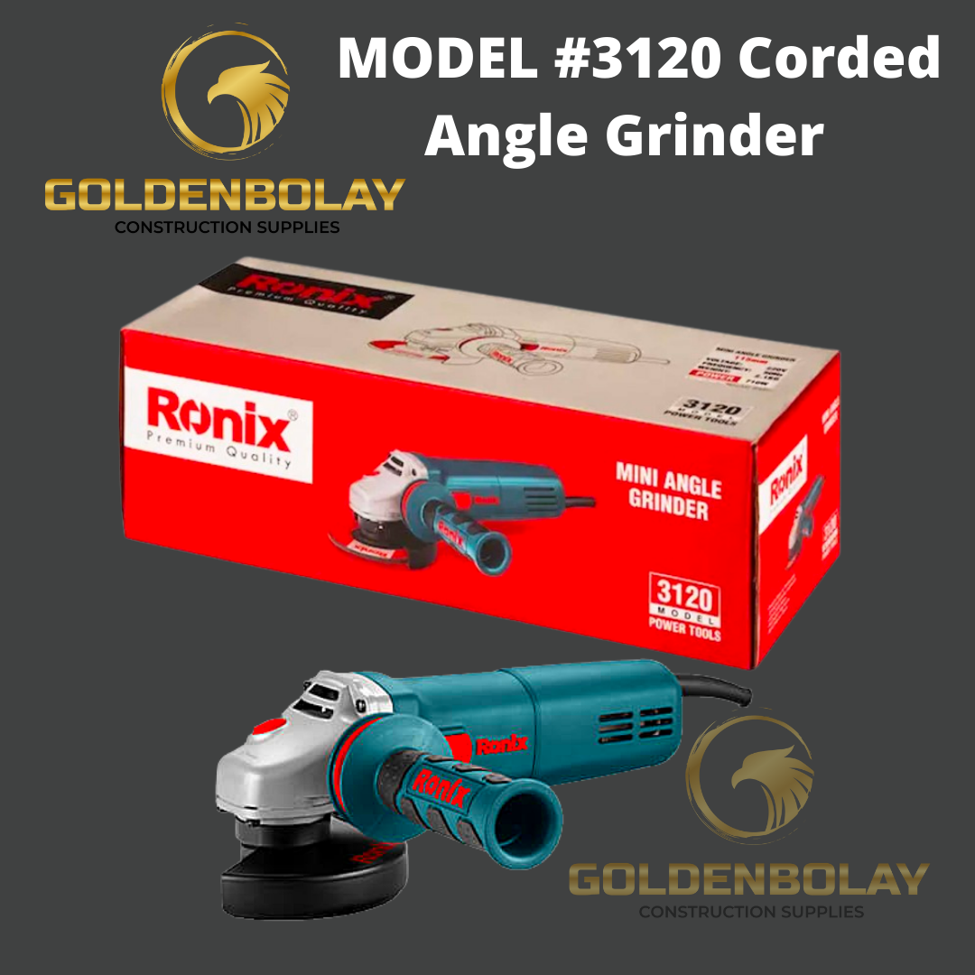 Ronix PRO Grinders Model 3120 100/115mm Mini Angle Grinder