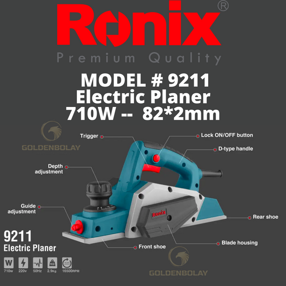 Ronix Electric Planer, 710W, 82*2mm  Model #9211