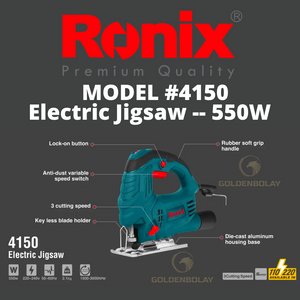 Ronix Electric Jigsaw, 550W  Model #4150