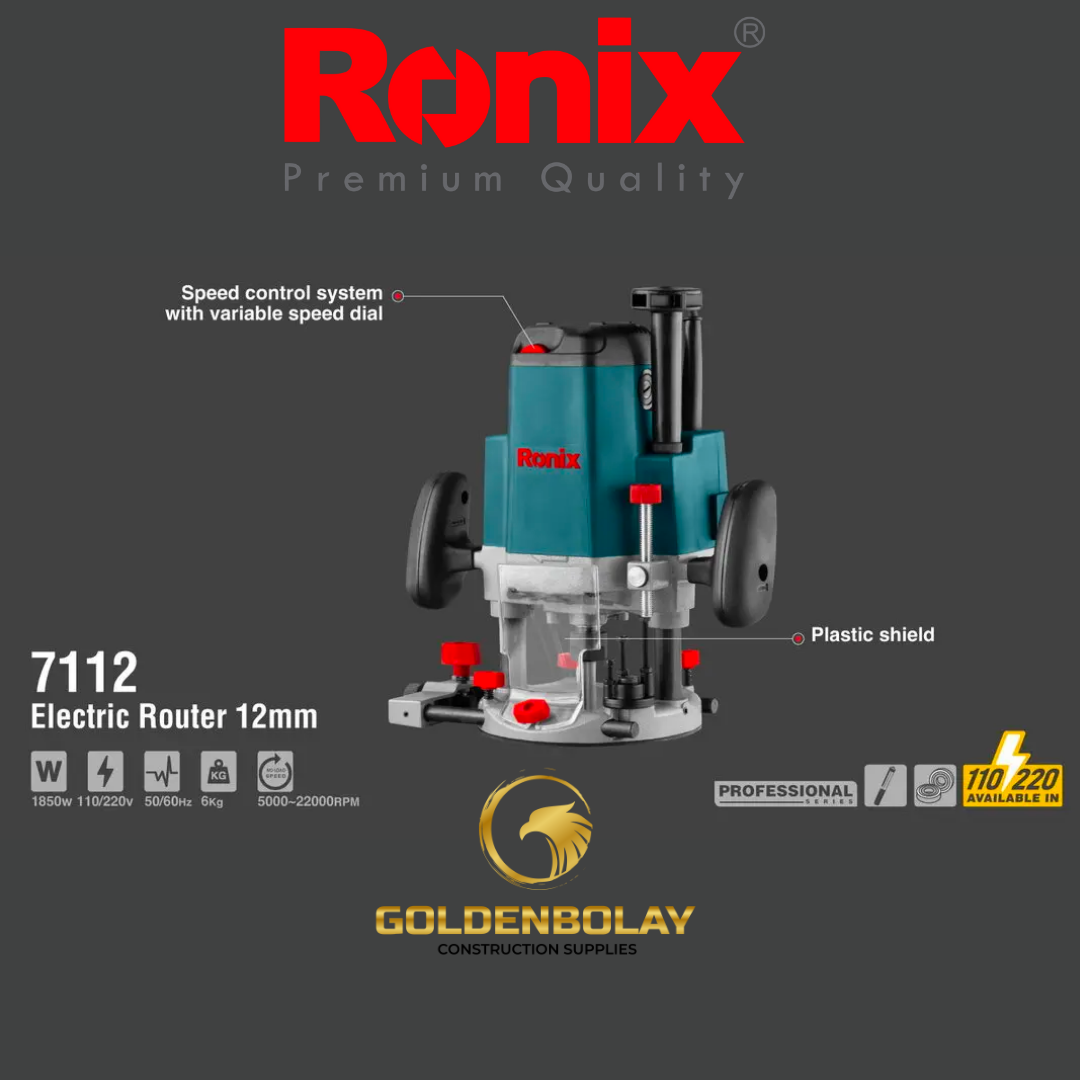 Ronix 1850W Model 7112 Professional Electric Wood Working Router
